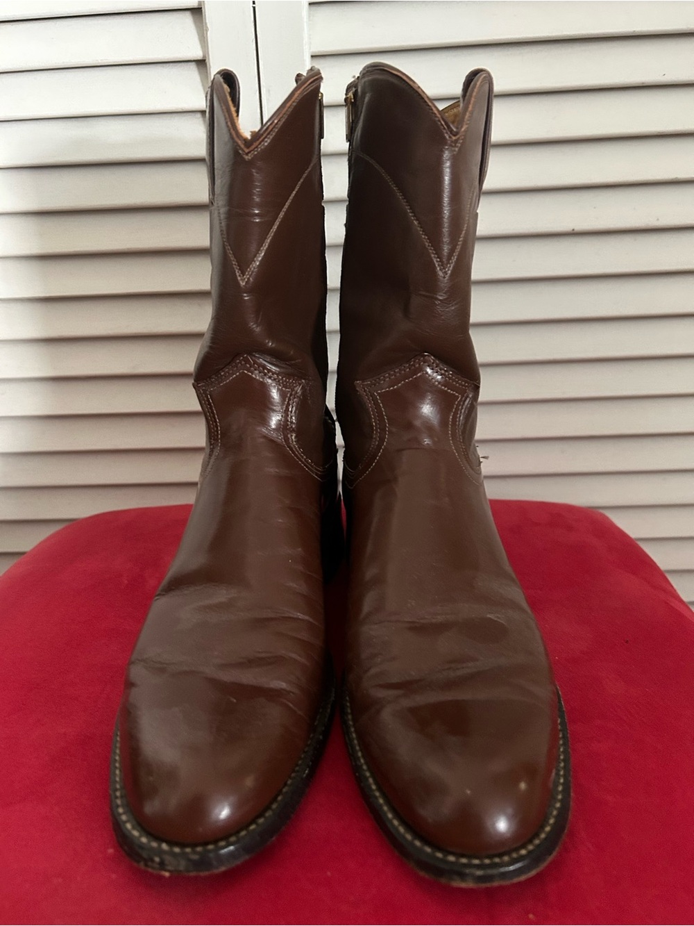 Justin Boots Brown Leather Western Cowboy Boots womens 7